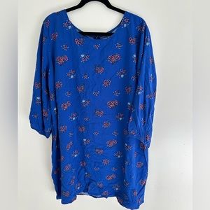 Short blue summer dress